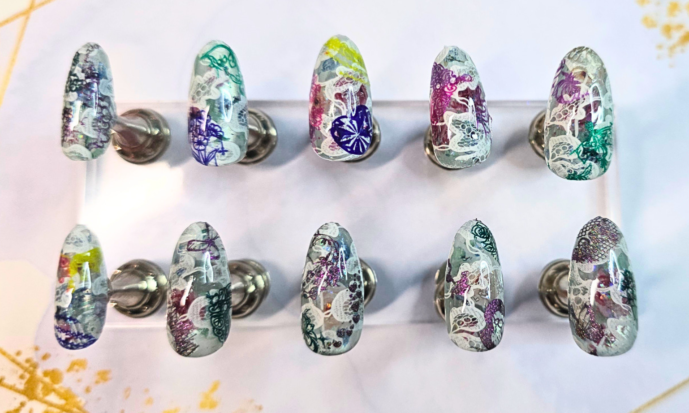 Layered Maximalist Press-On Nails
