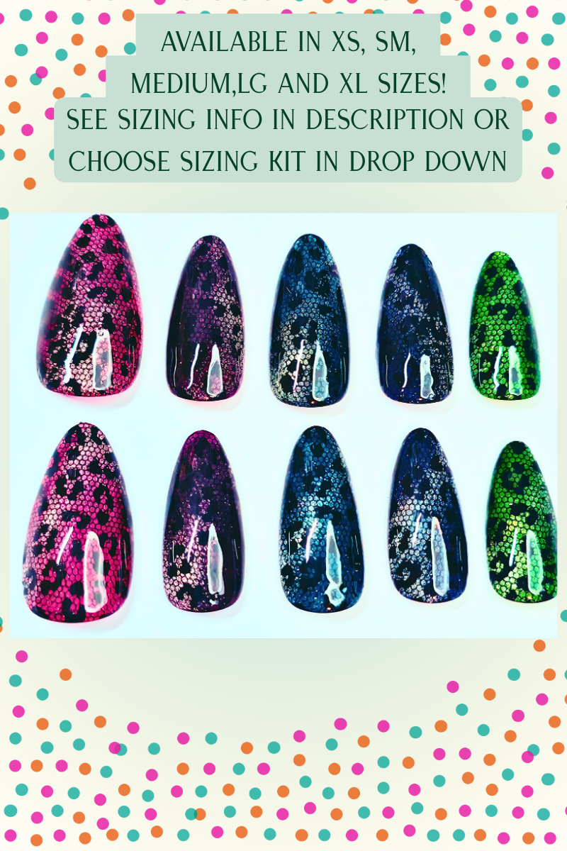 Neon Leopard Nights Press-On Nails